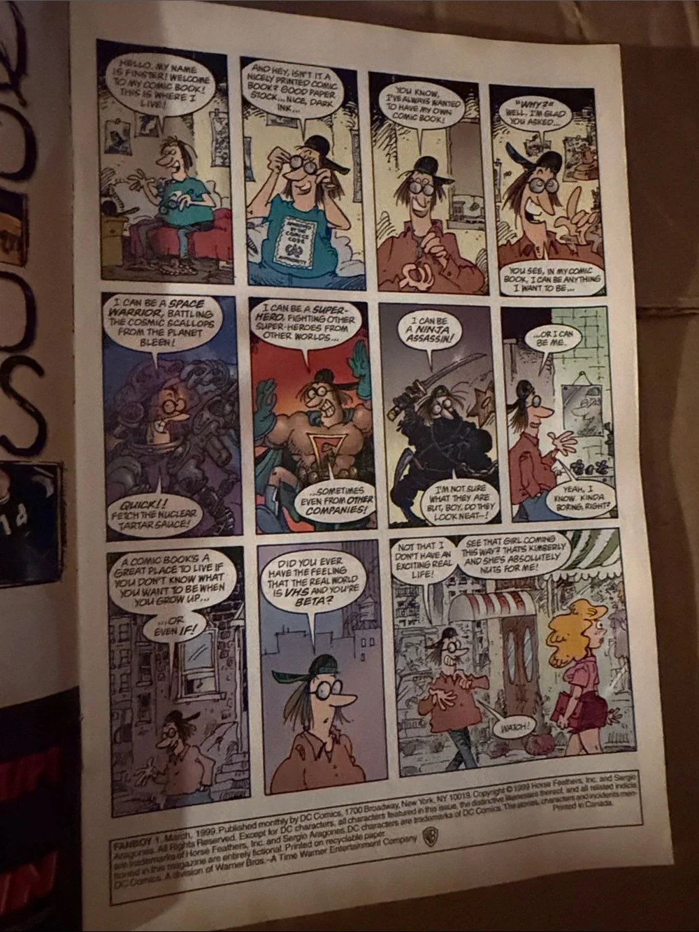 Fanboy #1 DC Comics 1999 Mark Evanier Sergio Aragones Bernie Wrightson VF
